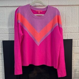 Lilly Pulitzer Rivka Chevron Sweater XL